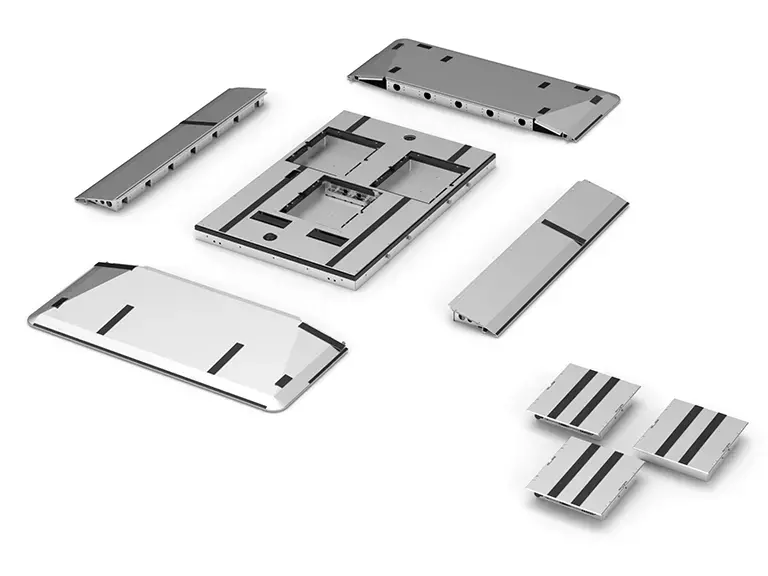 UFOpro exploded view to show individual pieces of test device