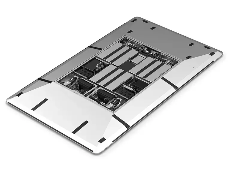 UFOpro with openings to view components of test device