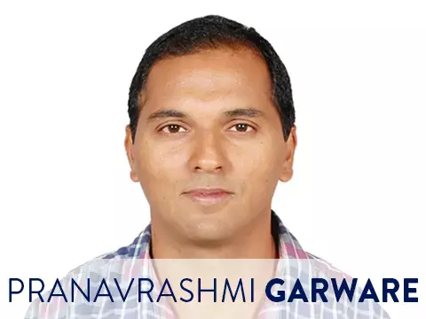 Headshot of Pranavrashmi Garware with white background