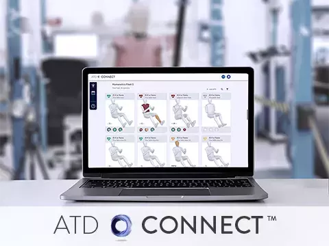 ATD Connect software on laptop in testing lab