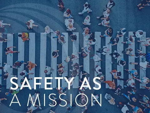 Pedestrians crossing a cross walk