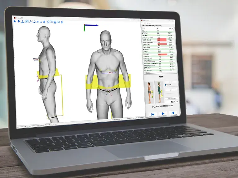 Anthroscan software on laptop