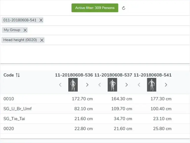 A screenshot of Anthroscan software