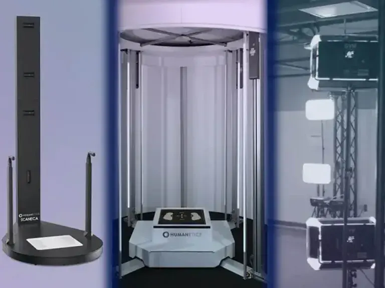 A photo of different 3D body scanners Anthroscan Connect works with