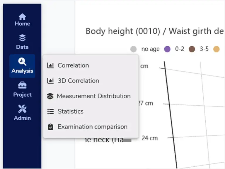 A screenshot of Anthroscan software