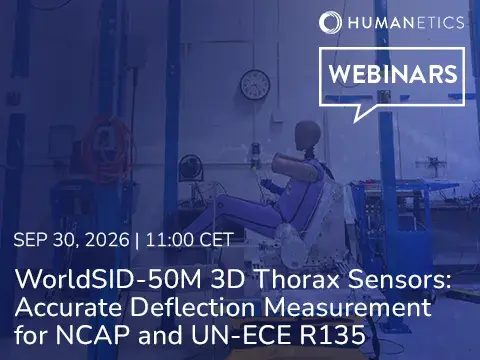 WorldSID-50M 3D Thorax Sensors: Accurate Deflection Measurement for NCAP and UN-ECE R135 Live Webinar