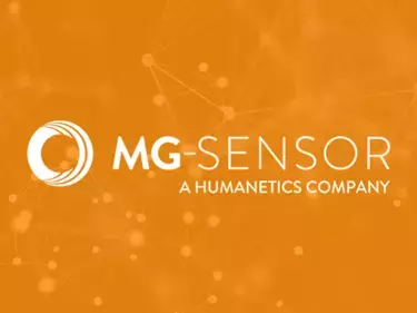 mg-sensor logo over data point background