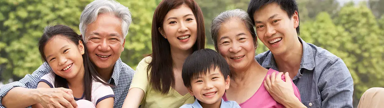 Chinese family with different generations