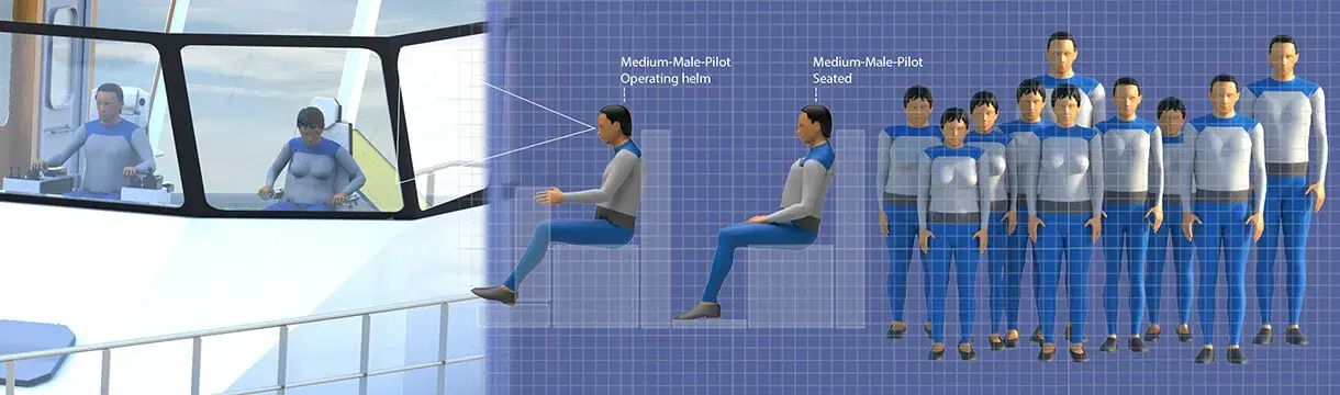 A picture of a group of virtual body models