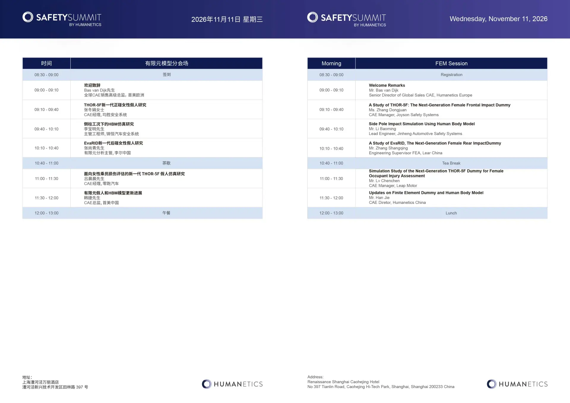 Safety Summit China - Day 2 CAE Workshops